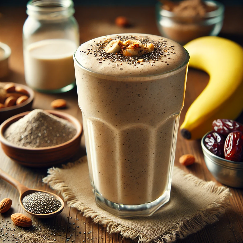 "Boost your energy with a Ragi Vegan Protein Shake, a plant-based powerhouse packed with protein, fiber, and essential nutrients. A delicious and dairy-free way to fuel your body post-workout or as a nutritious meal replacement!"